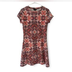 The Limited Orange Pattern A-line Dress